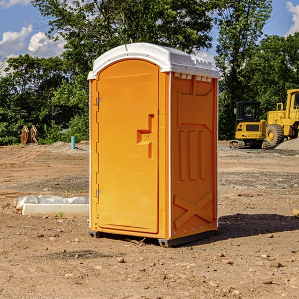 what is the cost difference between standard and deluxe portable restroom rentals in San Bernardino